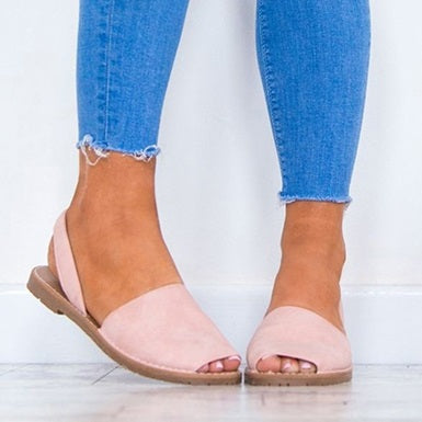 Slip-on Sandals with Open Toes and Heels
