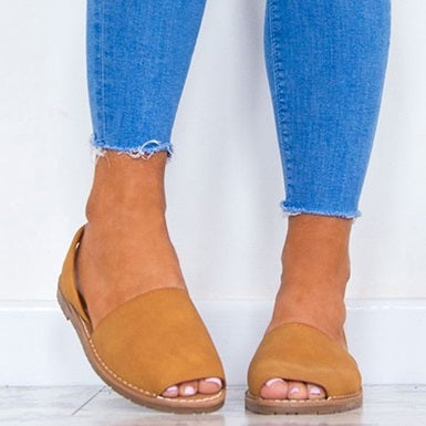 Slip-on Sandals with Open Toes and Heels