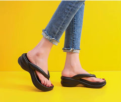 Soft Sides Sweet Antiskid Platform Flip Flops Home Slippers