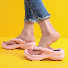 Soft Sides Sweet Antiskid Platform Flip Flops Home Slippers