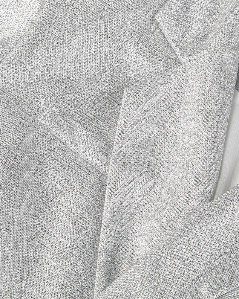 Sparkly Three Piece Suit Silver