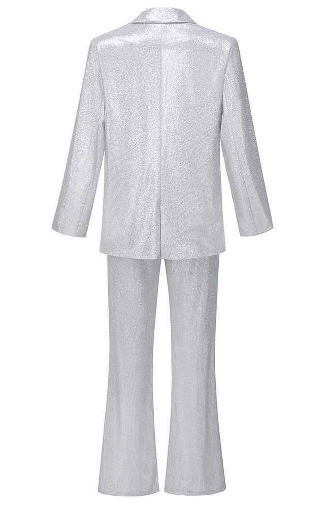 Sparkly Three Piece Suit Silver