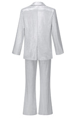 Sparkly Three Piece Suit Silver