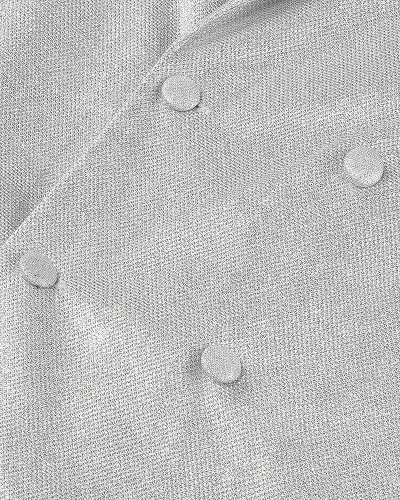 Sparkly Three Piece Suit Silver