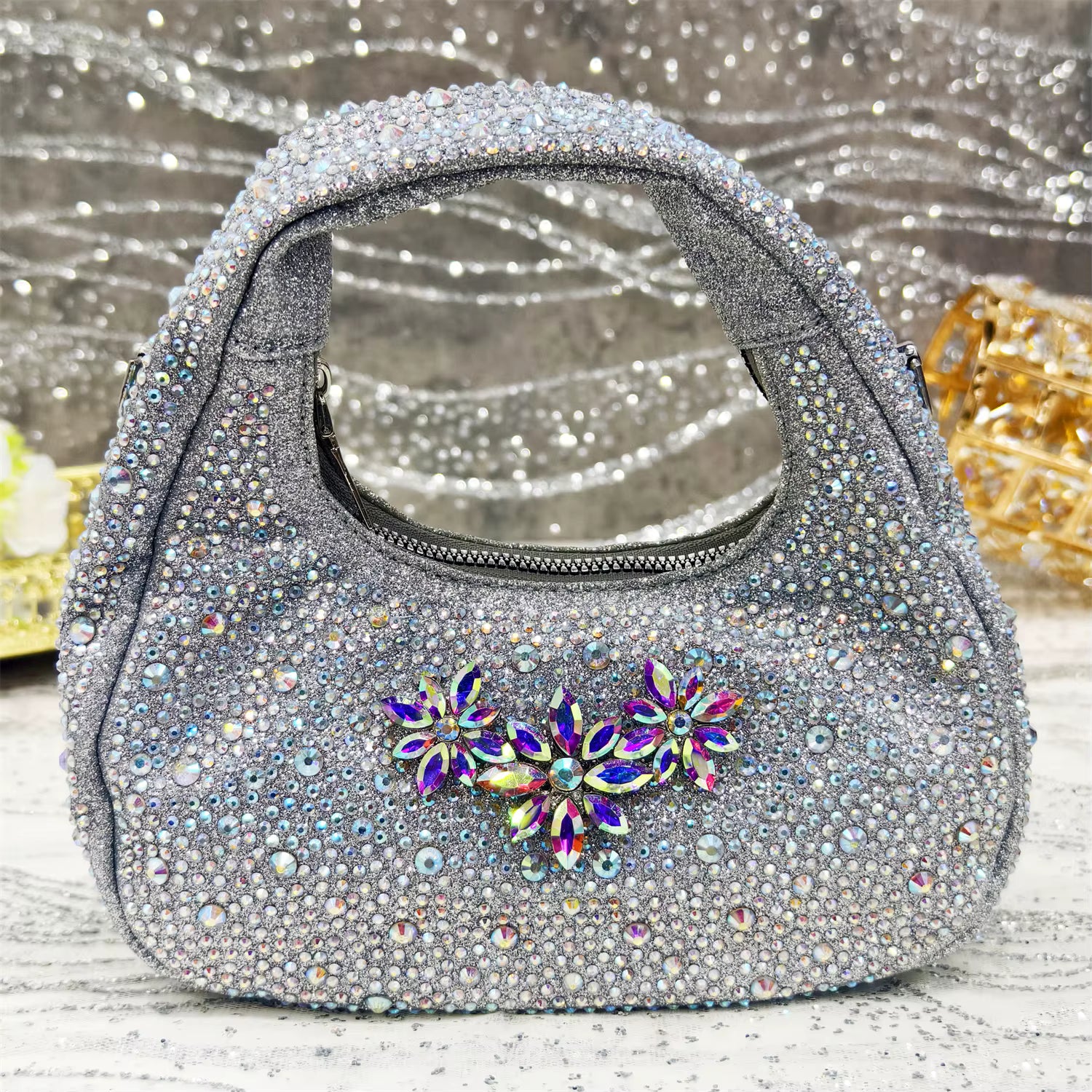 Special Design Pointy Toe Party High Heels And Exquisite Clutch Bag