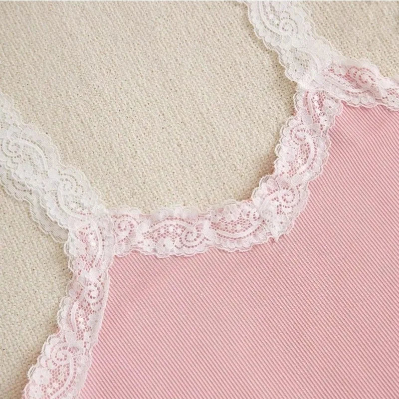 Spring Autumn Heart-Shaped Printed Three Piece Pajamas Set Vest Shorts and Pants Homewear Casual Sleepwear