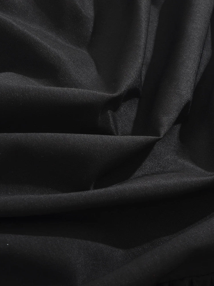 Strapless Corset Bubble Maxi Dress Black