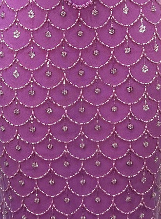 Strapless Embellished Mermaid Maxi Dress Magenta