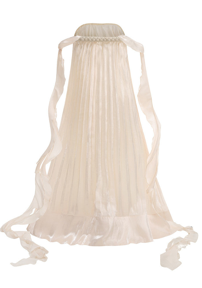 Strapless Pleated A Line Maxi Dress Ivory