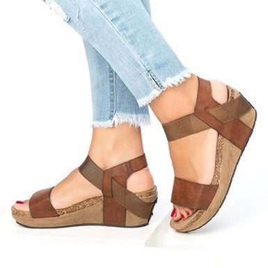 Strappy Wedge Sandals Open Toes Open Heels