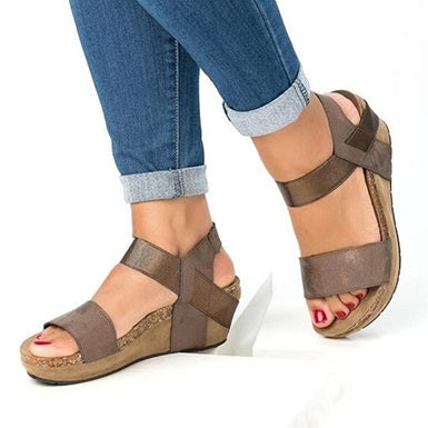 Strappy Wedge Sandals Open Toes Open Heels