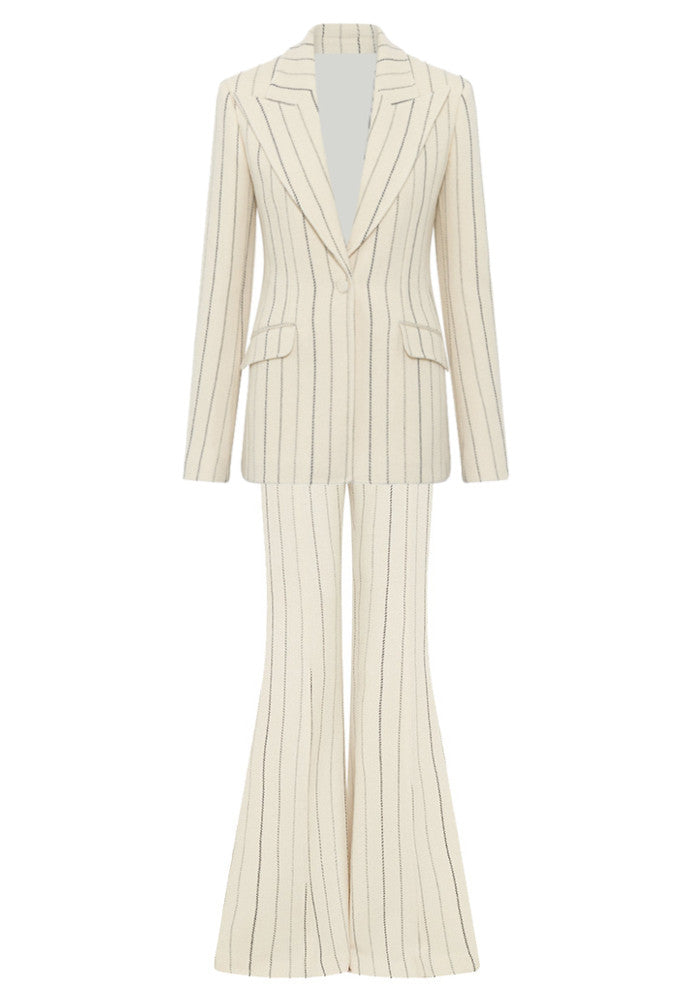 Striped Suit Ivory