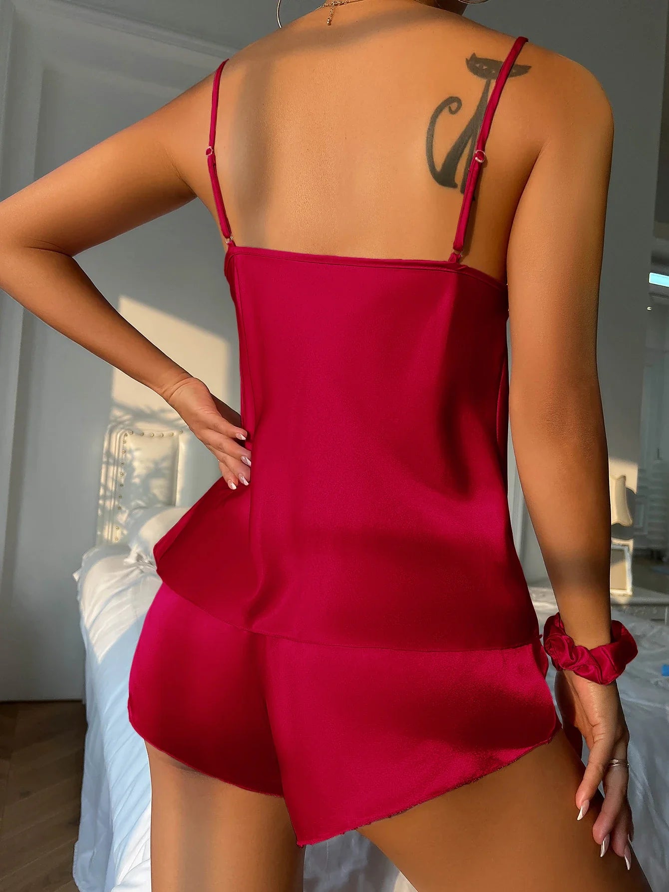 Summer Satin Silk Pajamas Set