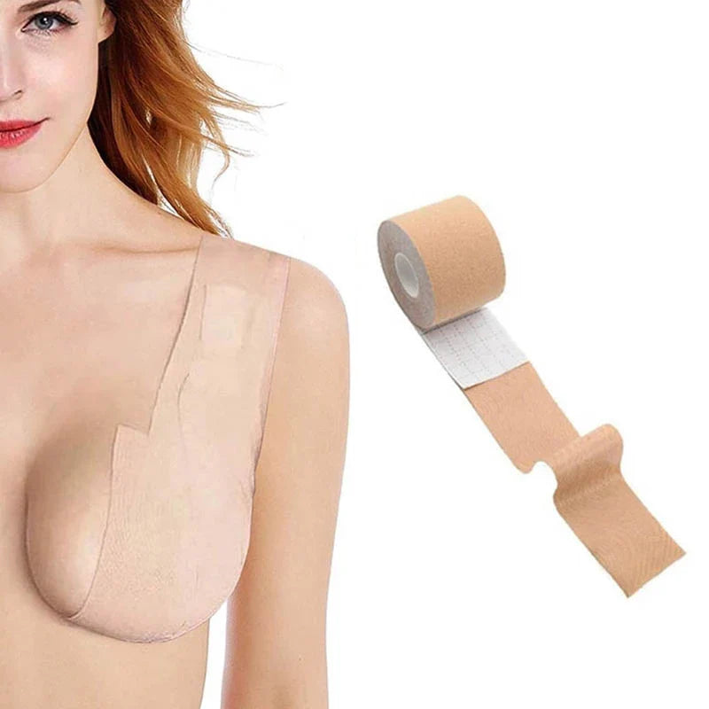 Summer Strapless Bikini Invisible Nipple Cover Breast Lift-Up Boob Tape Tube Top Plus Size Bra Push Up Bra Crop Top