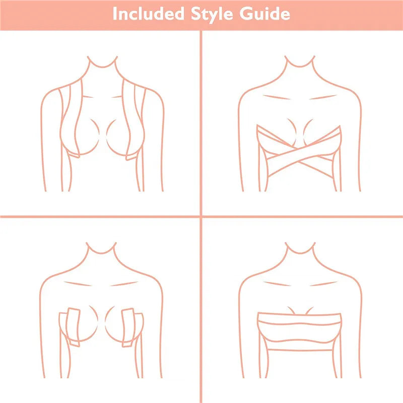 Summer Strapless Bikini Invisible Nipple Cover Breast Lift-Up Boob Tape Tube Top Plus Size Bra Push Up Bra Crop Top