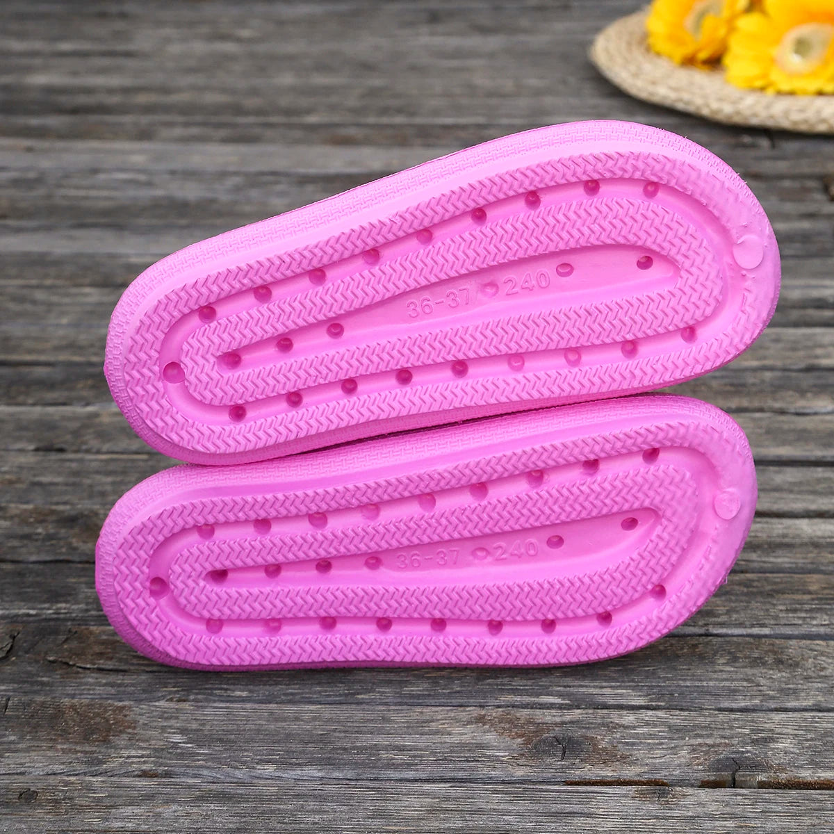 Sweet Versatile Pearl Butterfly Party Beach Style Flip Flops Flat Heel Slippers