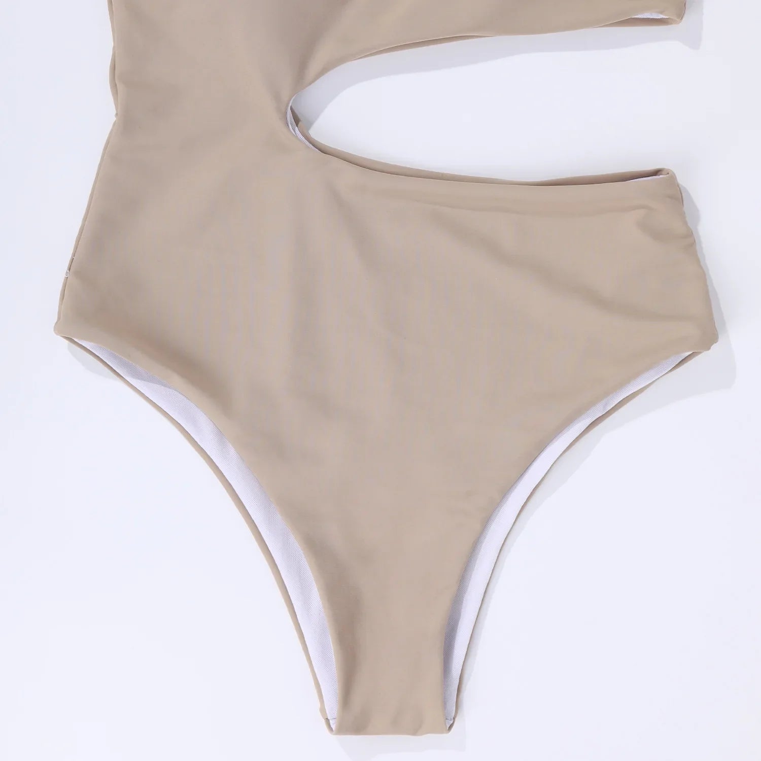 Swimsuit Europe and the United States solid color one-piece swimsuit female single shoulder strap ins wind swimsuit spot.