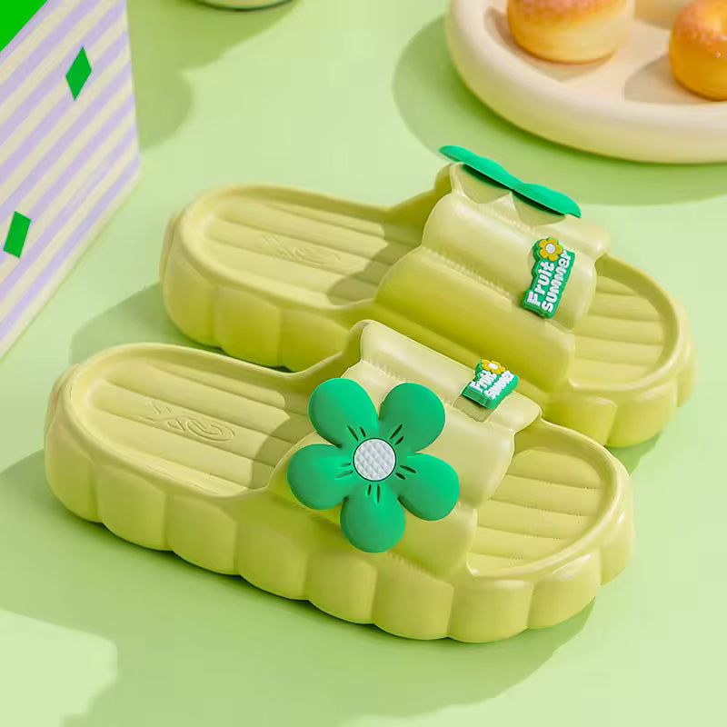 Thick Slides Bathroom Flip Flops Home Anti-Skid Flat Slippers