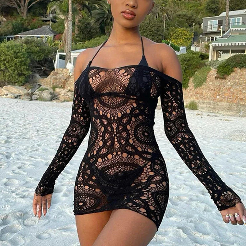 Transparent Fishnet Lingerie Exotic Nightclub