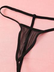 Transparent Seductive Black Porn Night Dress Underwear Sleepwear New Lace Pajama Set Babydoll + Panties