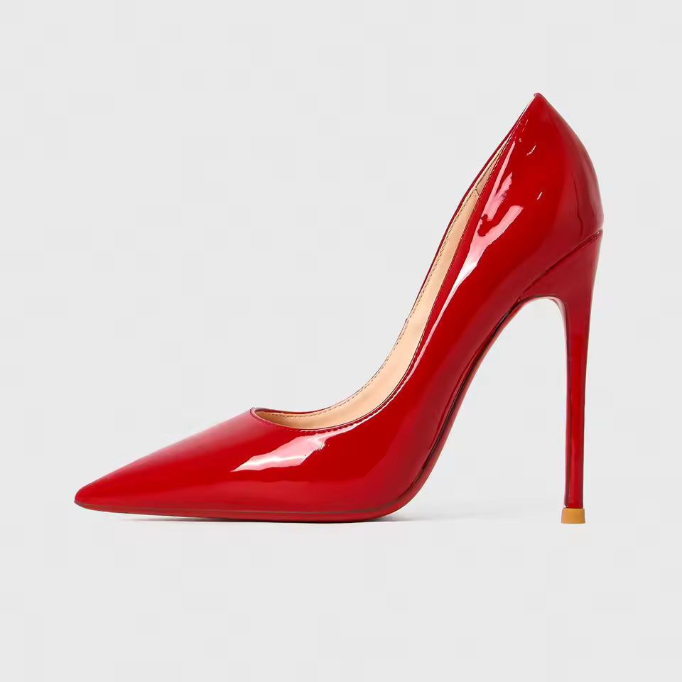 Trend Luxury Pumps Shiny Bottom Pointed Toe High Heels Party Elegant Shoe