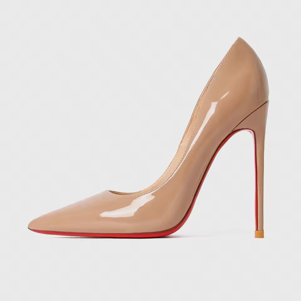 Trend Luxury Pumps Shiny Bottom Pointed Toe High Heels Party Elegant Shoe