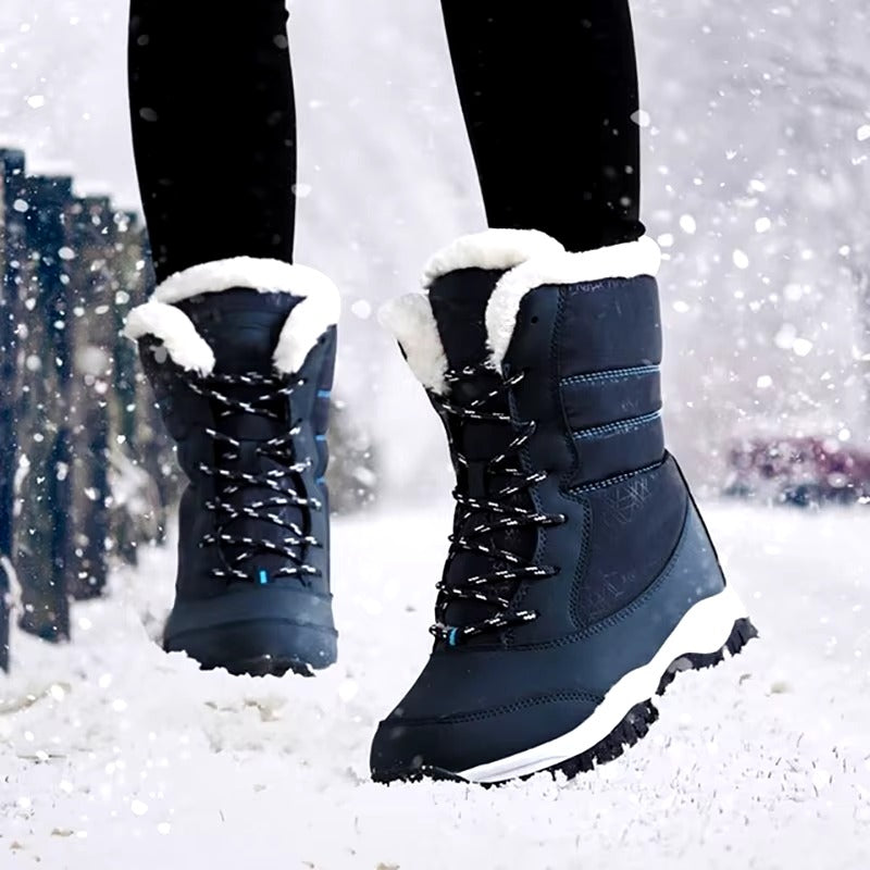 Trendy Keep Warm Snow Plush Outdoor Waterproof Heels Short Boots