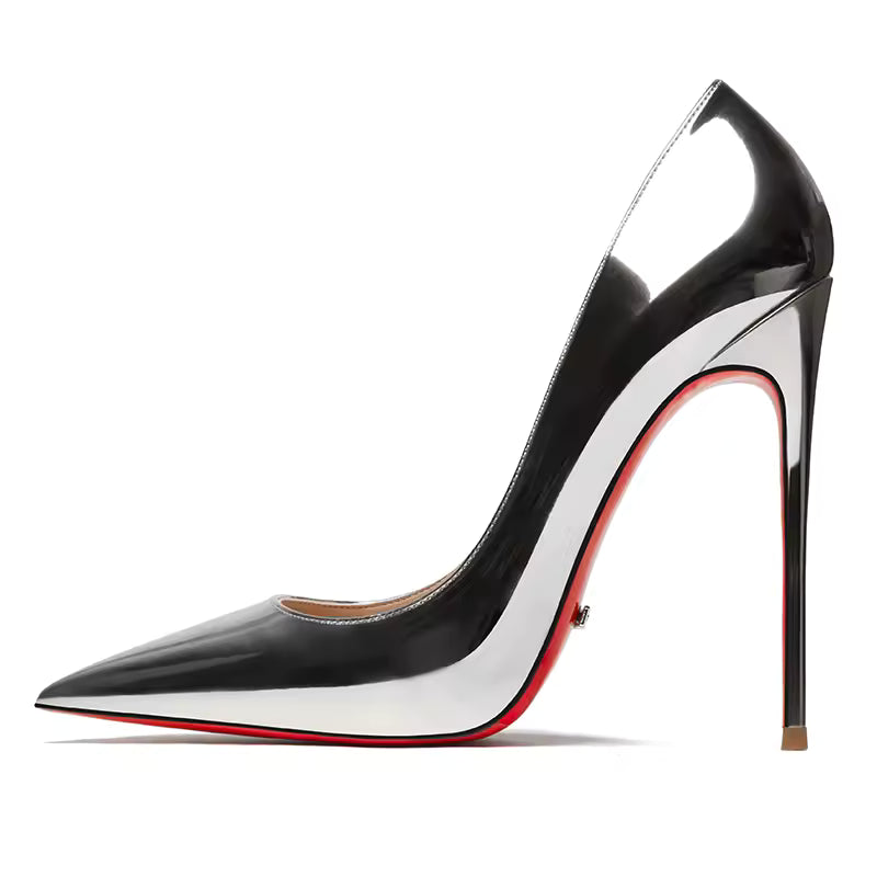 Genuine Leather Pointed Toes High Heels Shoes