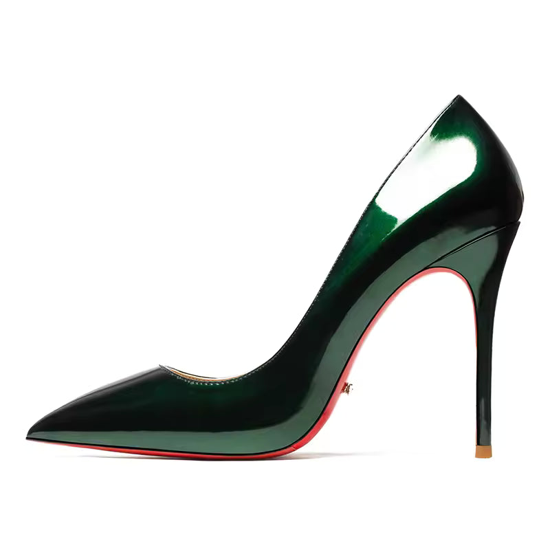Genuine Leather Pointed Toes High Heels Shoes