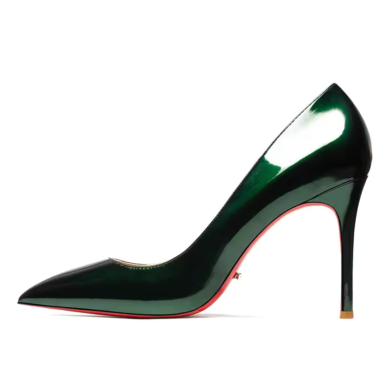 Genuine Leather Pointed Toes High Heels Shoes