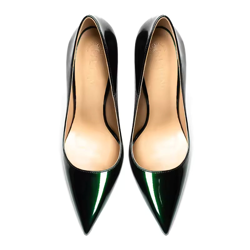 Genuine Leather Pointed Toes High Heels Shoes