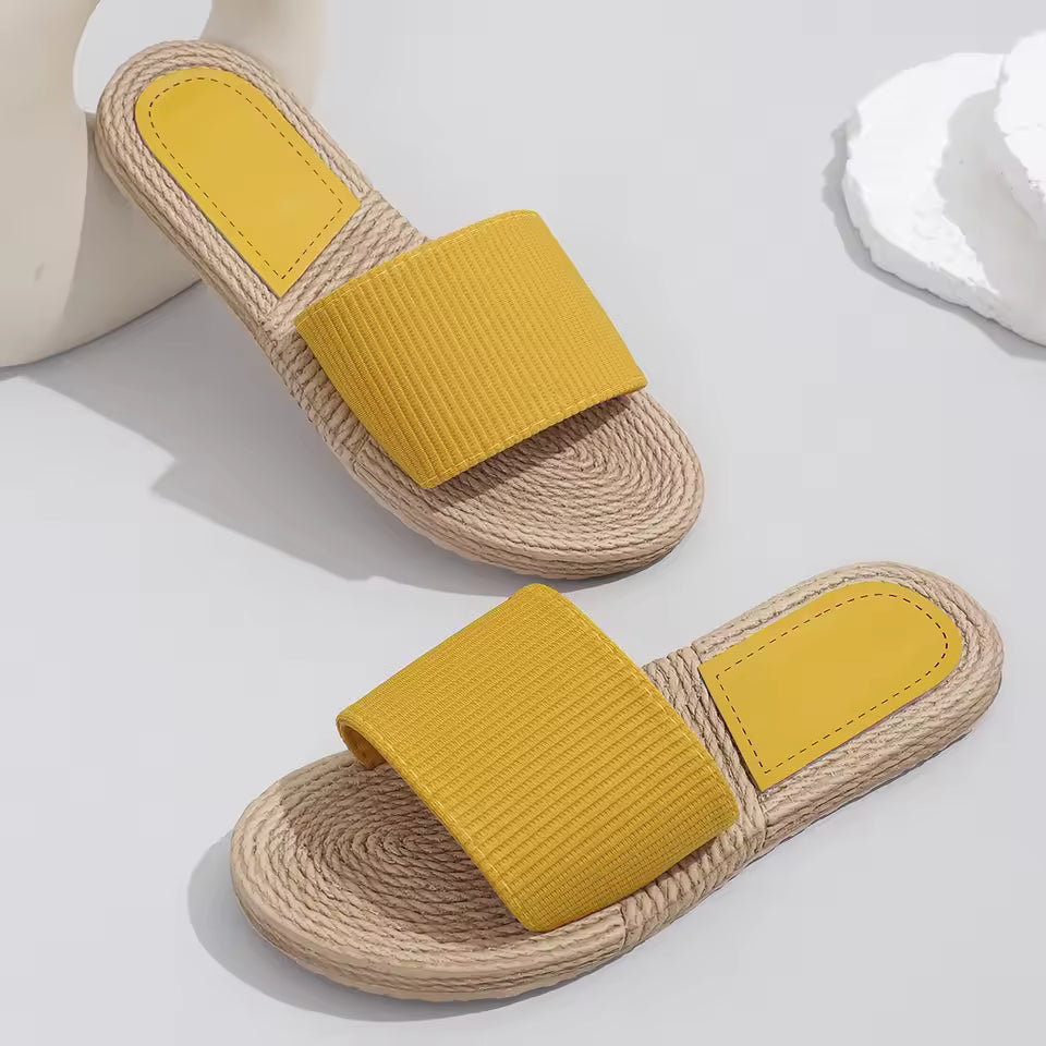Non-Slip Wear Comfortable Sole Lightweight Cool Flat Slippers