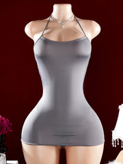Ultra Short Crotchless Erotic Dress Backless Transparent Female Babydolls Porn Night