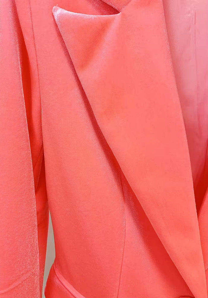 Velvet Suit Coral Pink