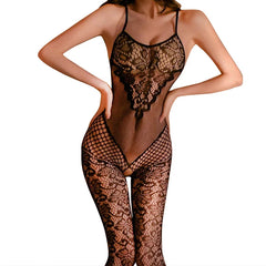 Fishnet Bodysuits Lingerie Catsuit Transparent Open Crotch Erotic Clothing See Through Body Stockings Mesh Body Suits