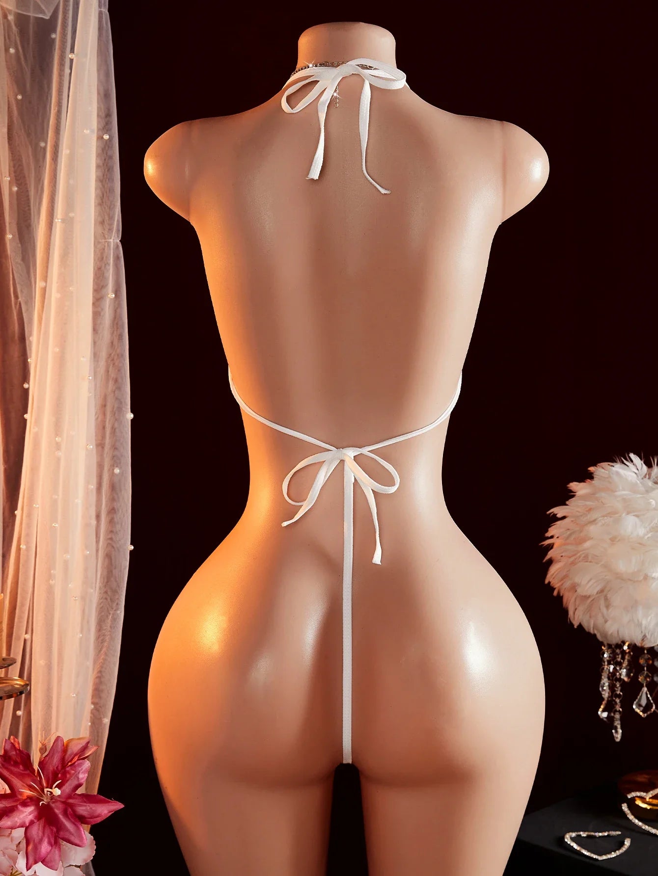 Lingerie Babydolls Dress Underwear Open Bra Crotchless Erotic Costume Exotic Bowknot Naked Bodysuit