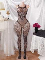 Lingerie Hollow Stockings Garter Belt Fishnet Tights Transparent Crotchless Pantyhose Erotic Thigh High Long Socks