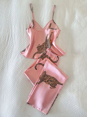Sleepwear Summer Ice Silk Stain Com