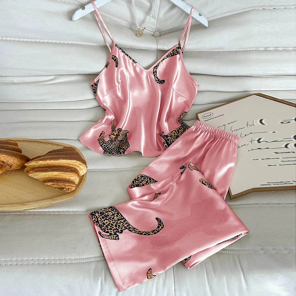 Sleepwear Summer Ice Silk Stain Com