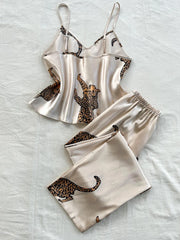Sleepwear Summer Ice Silk Stain Com