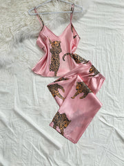 Sleepwear Summer Ice Silk Stain Com