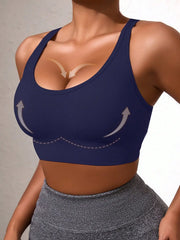 Seamless Sports Bra Shockproof Push Up Running Yoga Bra Back BeautyThin Section Lift Armpit Bra
