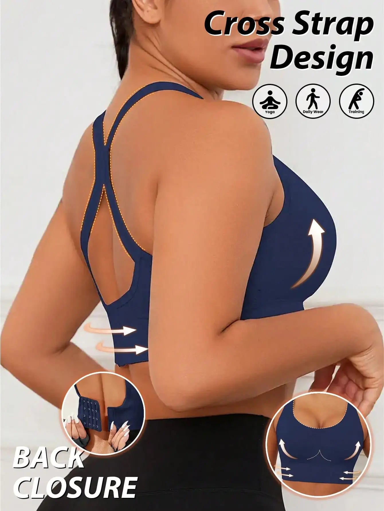 Seamless Sports Bra Shockproof Push Up Running Yoga Bra Back BeautyThin Section Lift Armpit Bra