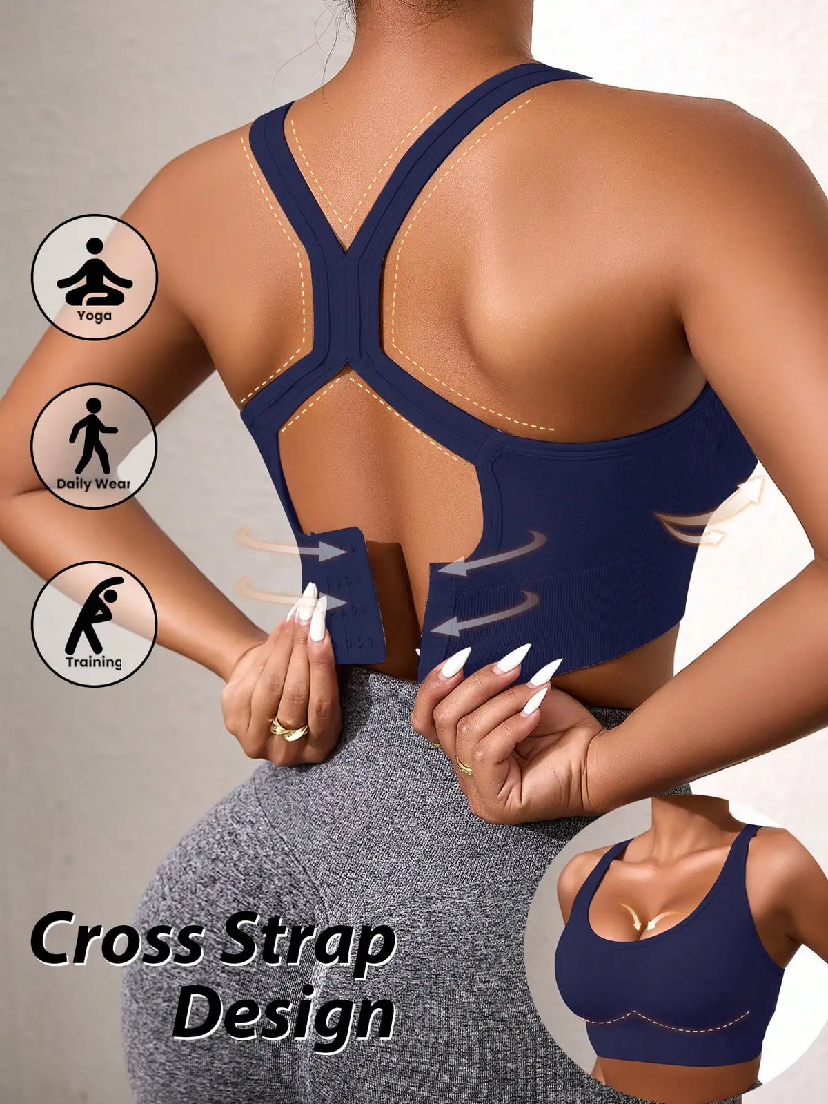 Seamless Sports Bra Shockproof Push Up Running Yoga Bra Back BeautyThin Section Lift Armpit Bra
