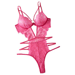 Seductive Erotic Lace With Ornament Bodysuit Babydoll Lingerie Teddy Underwear Romantic Nights Clothing