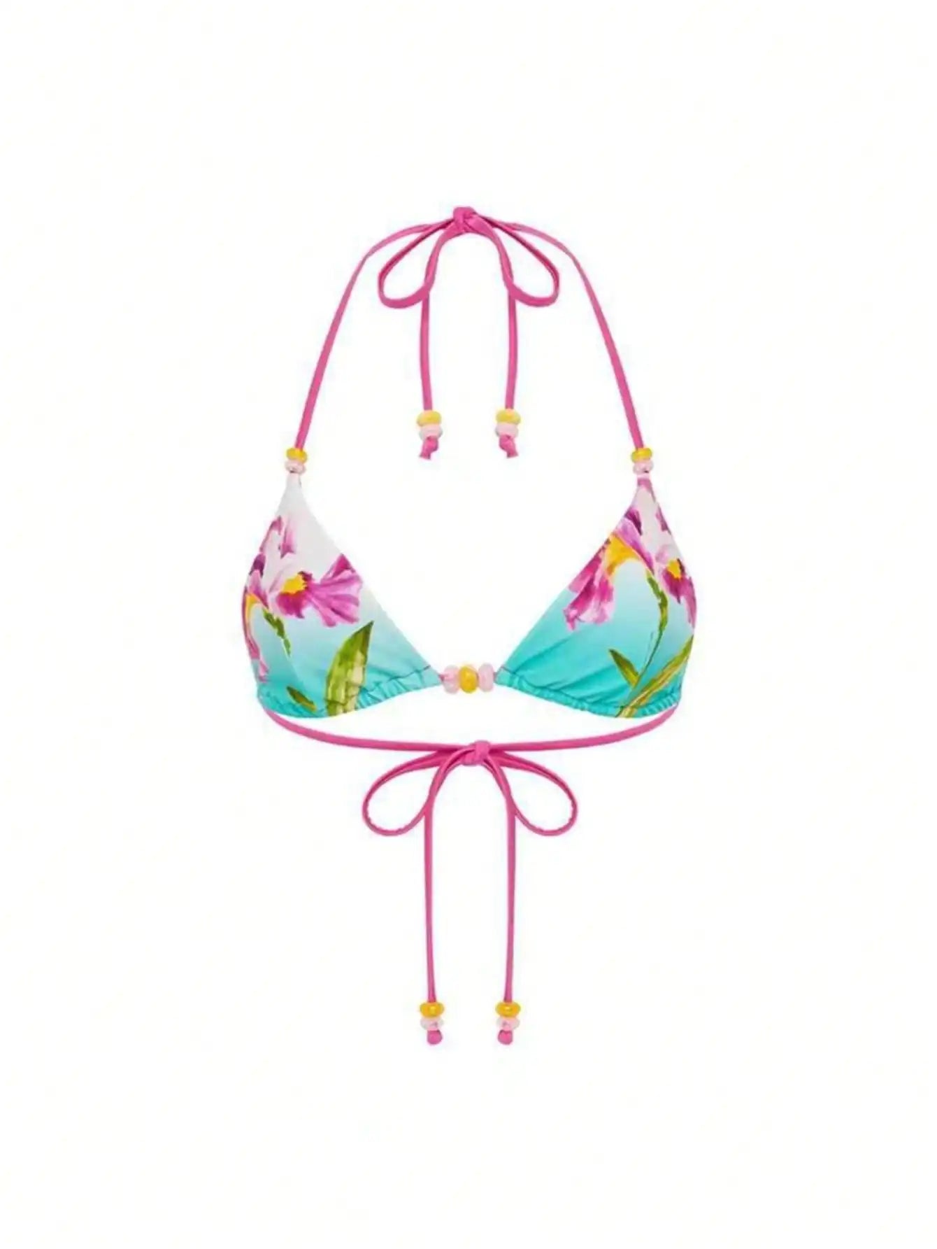 Triangle Bikini 3 Pieces Set â€?Printed Summer Beachwear