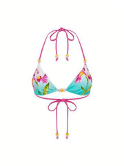 Triangle Bikini 3 Pieces Set â€?Printed Summer Beachwear