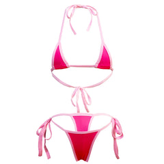 bikini lingerie bra and panties swimwear with tie T-back and multi-colour strap bra swimsuit set