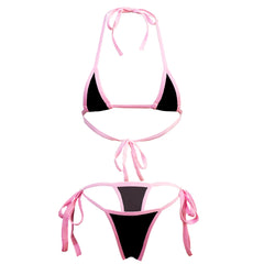 bikini lingerie bra and panties swimwear with tie T-back and multi-colour strap bra swimsuit set
