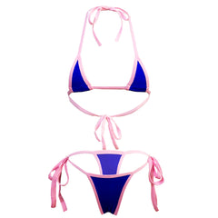bikini lingerie bra and panties swimwear with tie T-back and multi-colour strap bra swimsuit set